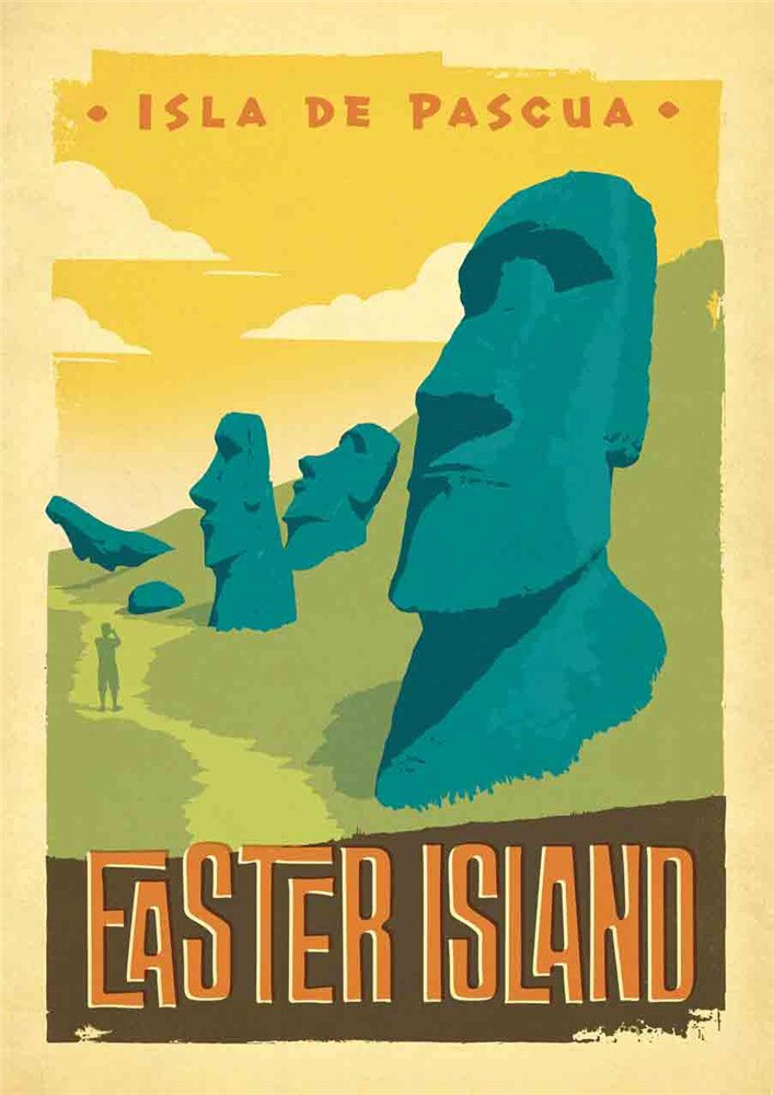 Poster voyage vintage : Easter Island - /medias/1582402822100.jpg