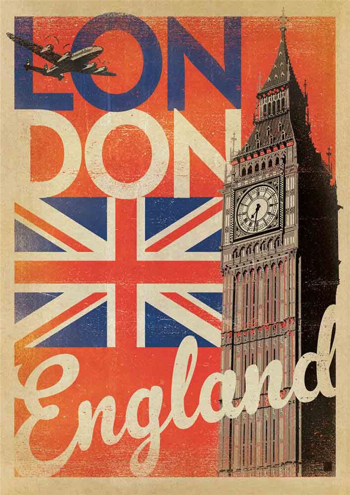 Poster Voyage Vintage Big Ben Londres Angleterre