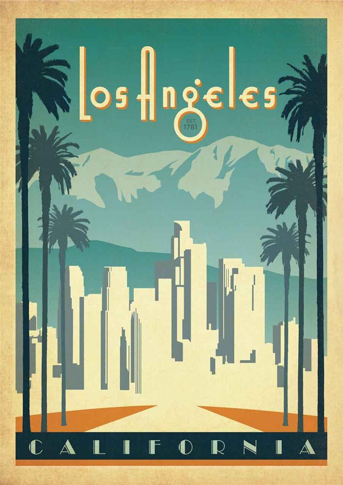 Poster voyage vintage : Los Angeles (Californie) - /medias/158240282263.jpg
