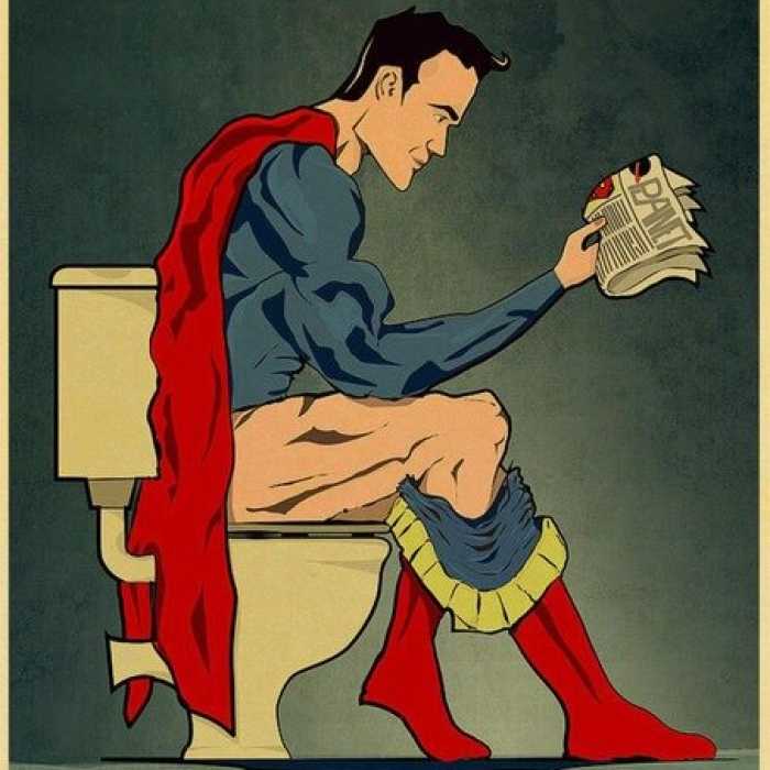 Posters Super Héros Marvel (toilettes / salle de bain)