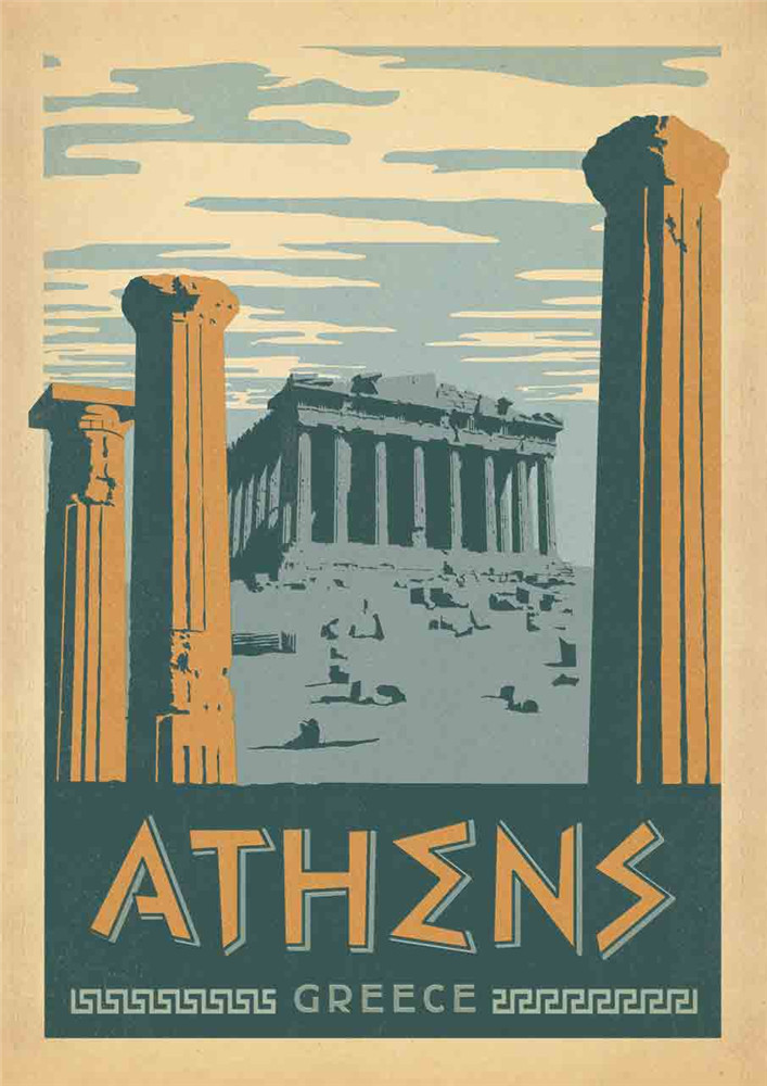 Poster voyage vintage : Athene (Grèce) - /medias/15824024141.jpg