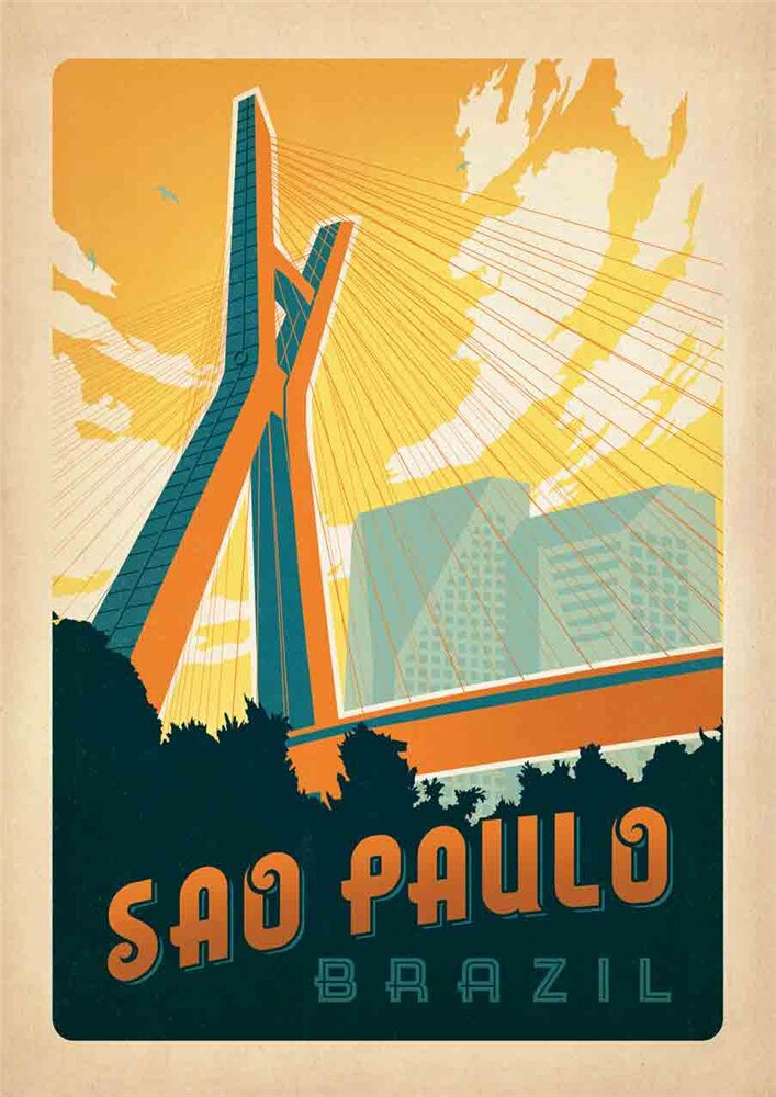Poster voyage vintage : Sau Paulo (Brésil) - /medias/158240241438.jpg