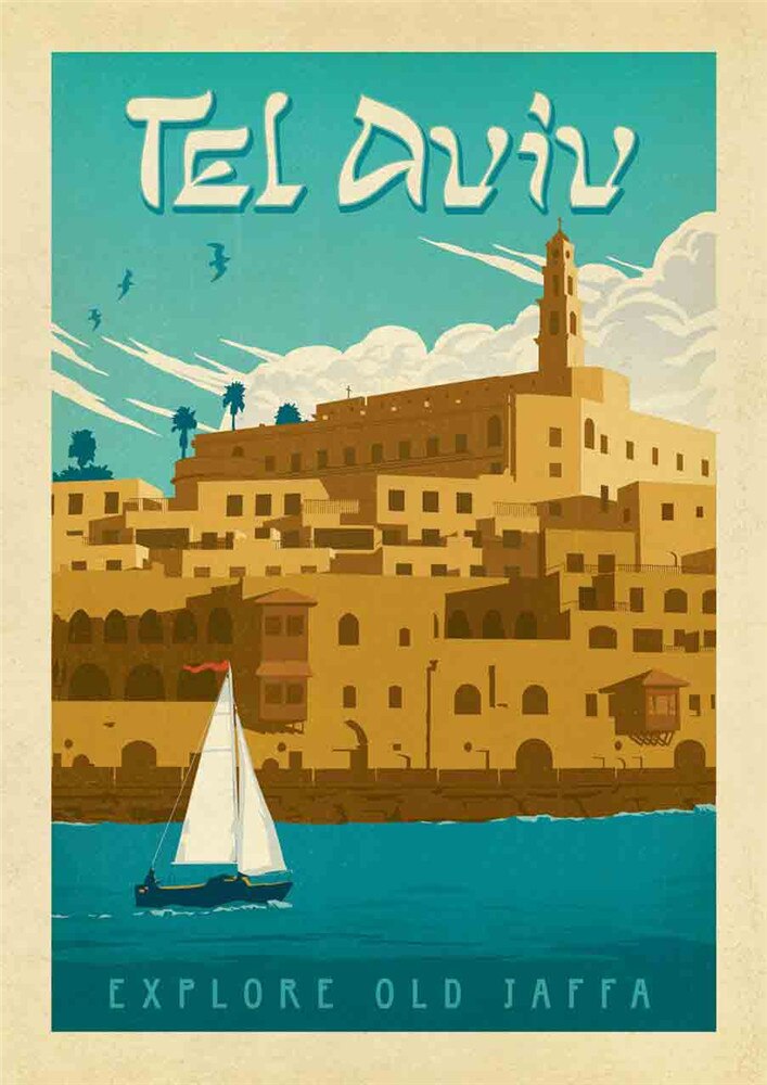 Poster voyage vintage : Tel Aviv &quot;vieux Jaffa&quot; (Israel) - /medias/15824024149.jpg