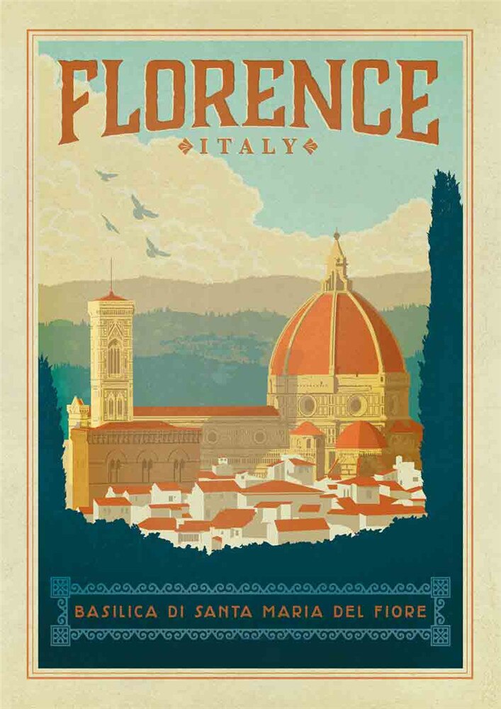 Poster voyage vintage : Florence (Italie) - /medias/158240282211.jpg