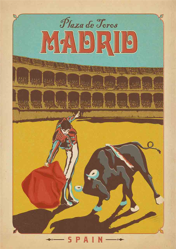 Poster voyage vintage : Corrida de Madrid (Espagne) - /medias/158240282281.jpg