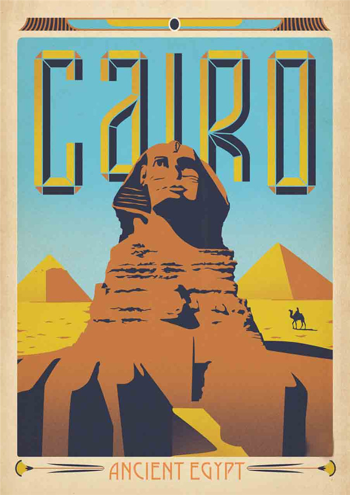 Poster voyage vintage : Le Caire (Egypte) - /medias/158240282294.jpg