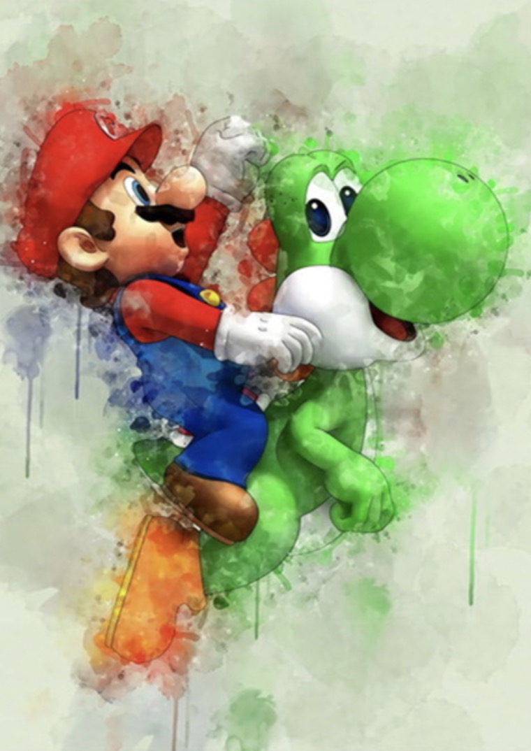 Posters &quot;aquarelle&quot; Mario &amp; Luigi - /medias/158704629648.jpg
