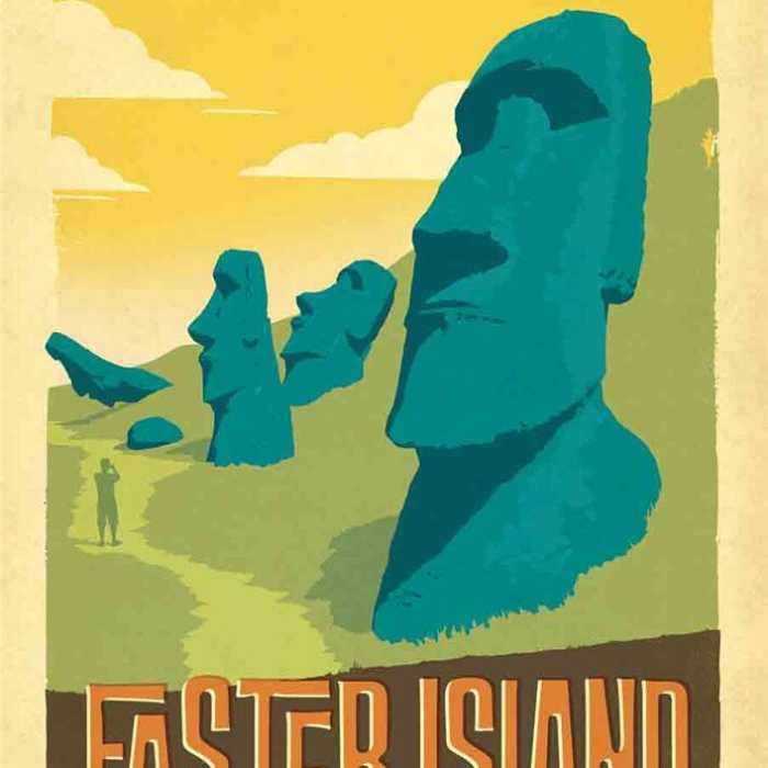 Poster voyage vintage : Easter Island