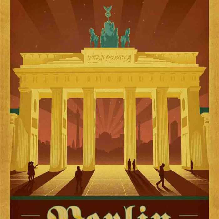 Poster voyage vintage : Berlin (Allemagne)