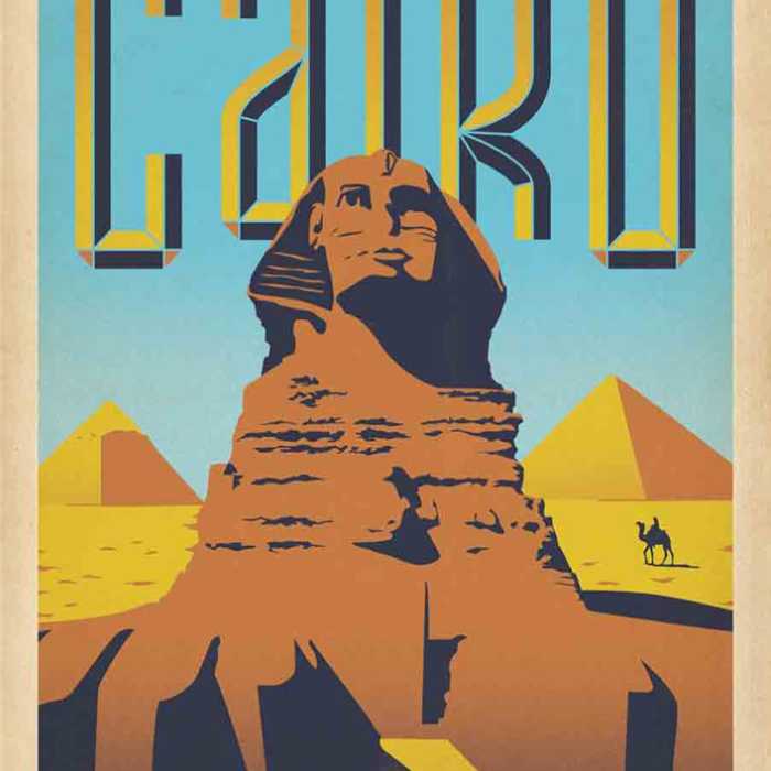 Poster voyage vintage : Le Caire (Egypte)