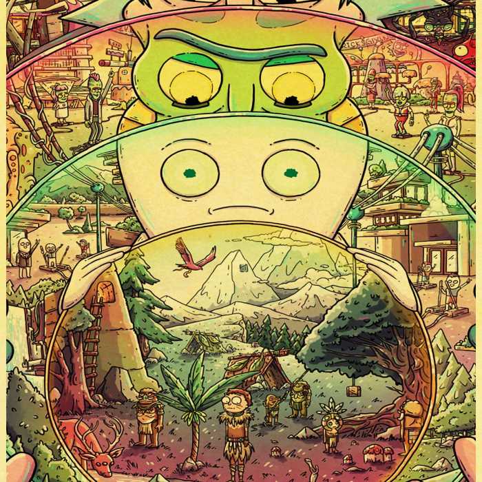 Poster Rick et Morty : les batteries de Rick