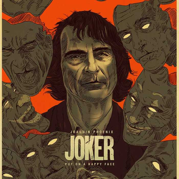 Poster Joker (2019) Joaquin Phoenix : Joaquin Phoenix et ses nombreux masques