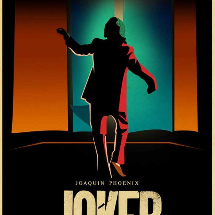 Poster Joker (2019) Joaquin Phoenix : affiche danse derrière le rideau